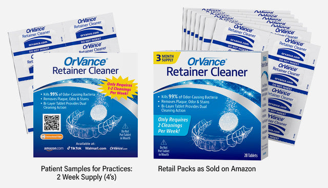 OrVance® Retainer Cleaner Requiring only 2 Cleanings per week now the Preferred Product by Practices