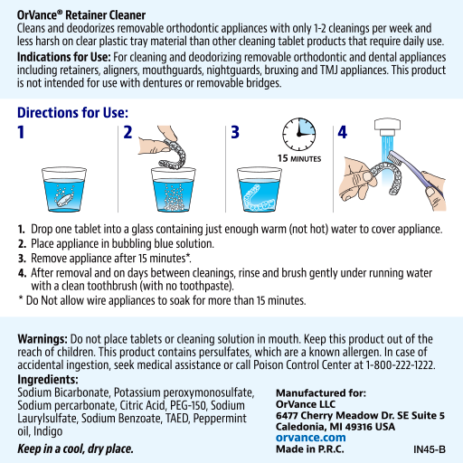 OrVance® Retainer Cleaner for Practices